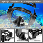 Snorkeling Gear For Adults  Mask Fins Snorkel Set  Panoramic View Diving Mask An