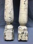 Vintage Pair Thick 3x20 Shabby Yellow Spindles Porch Balusters Old Chic 1816-22b