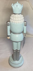 Martha Stewart Christmas Nutcracker Light Blue  13 Inches Tall  Nwt