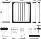 Baby Gate Extra Wide  29 7-51   Pressure Mounted Dog Gate With Walk Thru Door  A