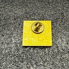Vintage Wendys Big Bacon Classic Burger Lapel Pin Gold Tone Square 90 s