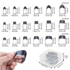 18pcs High Speed Steel Belt Punch Tools Square Blade Round Tail For Leather Diy