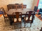 Beautiful 1920 s Antique Dining Room Set- 10 Piece With Leaf