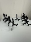 Black Plastic Easel Display Stands Picture Plate Holder 7  Tall Set Of 9