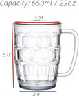 Clear Plastic Beer Mugs 22 Oz Set Of 2 Reusable Acrylic Beer Steins With Handles