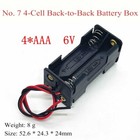 4x 4-aaa Battery Spring Clip Holder Case Plastic Box Tow Layers Stacked 6v Dc