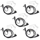 5pcs Acoustic Earpiece 2-pin Headset W  Ptt Mic For Motorola Radio Walkie Talkie