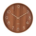Pt Wall Clock Pure Med Dark Basswood 