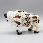 Native American Beadwork-large White Buffalo By Denise   Faron Gchachu-zuni