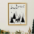 Outus 20 Pcs Forest Animal Painting Stencils Wildlife Reusable For Crafts