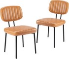 Dining Chairs Set Of 2 Kitchen Chairs W  Faux Leather Armless Home Office Chair