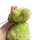 Vtg 2001 Ty Pluffies Tylux Frog Green Plush 12  Inside Rattle Shell 100  Ty Silk