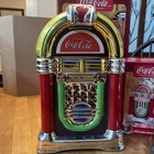 Coca-cola Jukebox Cookie Jar And Matching Salt And Pepper Shaker Set With Boxes