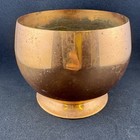 Vintage Copper Round Planter Pot Copper-craft Patina On Inside 5  X 5 5   