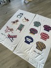 2 Vtg 90s Ralph Lauren Beach Towels Beach Chair And Polo Shirt Graphic 35x65   