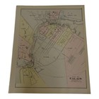 Antique Map 1884 City Of Calais   York County From Atlas Of State Of Maine Colby