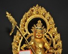 8  Tibet Buddhism Bronze 24k Gold Gilt Treasure Heavenly King Buddha Statue