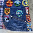 Vintage 70s Denim Vest With Vintage National Park Patches