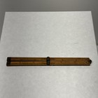 Vintage Antique Boxwood And Brass 1ft No 69 Four Fold Folding Ruler