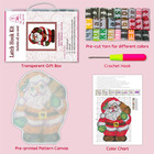 Latch Hook Kits Rug Santa Claus Crochet Yarn Cushion Colour Pre-printed Canvas C