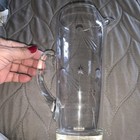 Vintage Mcm Atomic Starburst Etched Glass Martini Cocktail Pitcher 8 5   