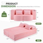 Queen Size Foldable Sofa Bed  Plush Futon Sofa Couch  High-density Foam Converti