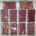 10 Antique Roof Shingle tile Flat Rusty Tin Metal Repurpose Craft Art - 9 X 15 A