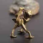 Chinese Collection Asian Brass Wrestling Frog Exquisite Fengshui Statue