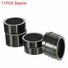 11pcs set Carbon Fiber Headset Spacers Fork Stem Washer 1-1 8  Threadless Parts