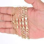 10k Real Yellow Gold 2mm-9mm Italian Figaro Link Chain Pendant Necklace 16 - 30 