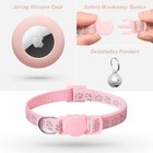  2 Pack Airtag Cat Collar Breakaway With Bell reflective Kitten Collar With Appl