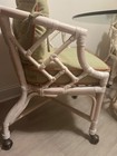 Vintage 6 Pc Henry Link Boho Chic Bamboo Rattan Chippendale Dining Table chairs