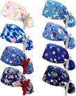 8 Pcs Scrub Caps For Women With Buttons  Adjustable Bouffant Surgical Hat Wit   