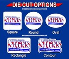 50 3x3 Custom Printed Full Color Outdoor Vinyl Car Bumper Sticker Decal Die Cut