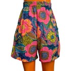 80s Vintage Jimmy z Flower Shorts Tropical Hawaiian Print Highrise Baggy Bright 
