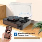 Vintage Bluetooth Vinyl Record Player  3-speed Turntable With Built-in Speakers