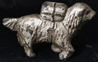 Antique Early 1900 s Cast Iron St Bernard Dog Pack Still Coin Bank A c  Williams