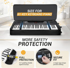 73 76 Key Keyboard Case With Wheels   Adjustable Shoulder Straps    Padded