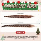 24 Pcs 10-12 In Long Pheasant Feathers For Christmas Tree 25-30cm