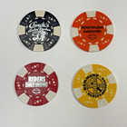 Harley-davidson Dealer Poker Chip Lot Of 10 Mixed Dealerships No Duplicates