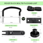 4pcs Roof Box U-bolt Clamps  Stainless Steel Rooftop Cargo Carrier Rack Bolts 