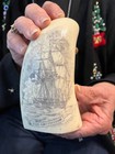 Scrimshaw Reproduction Sperm Whale Tooth   Old Ironsides  7   Uss Constitution