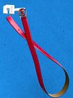 Michael Kors Belt  Raspberry  round Mk Logo Gold Buckle 556361c msrp  68  Med