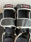 Sandee Cool-tec Black Leather Shin Guards Muay Thai Size Medium Unbreakable
