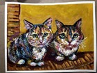 Custom Pet Portrait Gouache acrylic  Hand-painted From Your Photo   8x10 