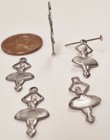 12 Vintage Ballerina Raised Steel 22mm  Silver Metal Stamping Charm Pendants N17