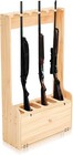 New Wood Gun Storage Display Rack Solid Pine Standing Rifle Shotgun Rack Stand