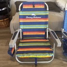 Lot Of 2 Tommy Bahama Backpack Straps Folding Beach Chairs Blue Drink Cooler New