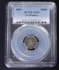 1839 Seated Liberty Half Dime Vf25 Pcgs     No Drapery     First-year Type