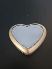 Vintage Heart Shaped Jewelry trinket Box Mirror Hallmark Golden